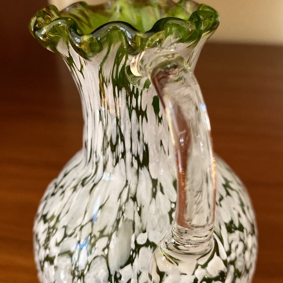 VTG Hand Blown Splatter Glass Vase - Picture 6 of 9